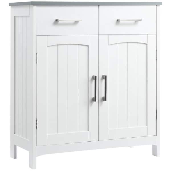 Freestanding 26.75 in. W x 13 in. D x 30 in. H White Linen Cabinet