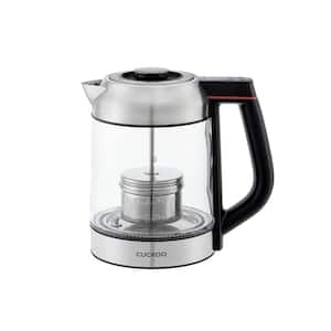 CK-G170BS Electric Glass Kettle with Tea Infuser with 7 Temperature Ranges, 7 LED Lights, 1.7 Liters (Stainless Steel)