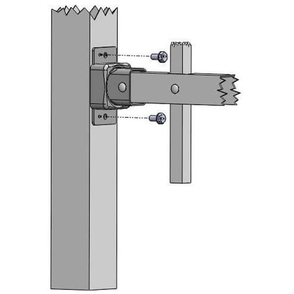 US Door and Fence White Steel Deluxe Fence Gate Hardware Kit
