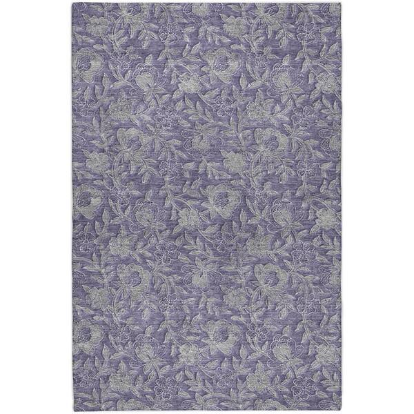 Dream Shag Premium Machine Washable Abstract ADS771 Eggplant 9 ft. x 12 ft. Area Rug