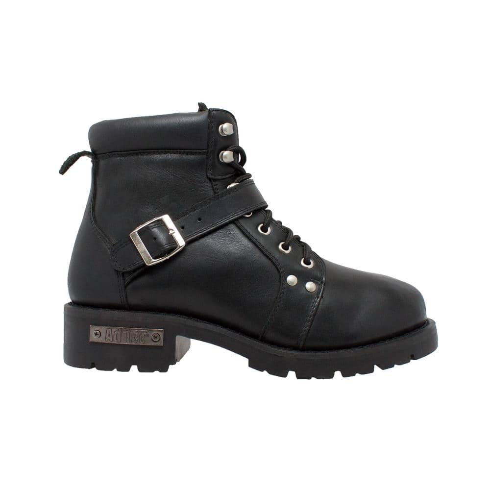 UPC 647788002071 product image for Men's Size 9 Black Grain Leather 6 in. Motorcycle Boots | upcitemdb.com