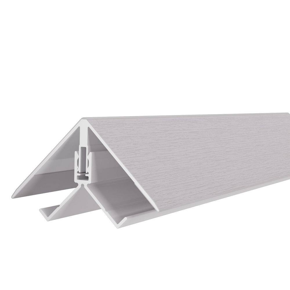 Alusions 2.19 in. x 3.56 in. x 8 ft. Icelandic Smoke White Composite Aluminum Outside Corner Trim Kit  for .5 in. Board price history on PriceWatchPro