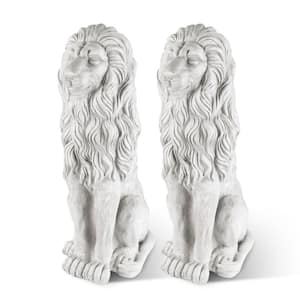 S♡Jewelryshop様【2053】ライオン台座(大)  白 Glitzhome 36.25 in. H Oversized MGO White Guardian Sitting Lion