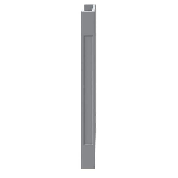 Home Decorators Collection 3 in. x 34.5 in. x 21.75 in. Hawthorne Bath Cabinet Flute End Panel in Twilight Gray