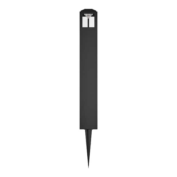 Home Decorators Collection Havenridge 150 Lumen Hardwired 20 in. Low Voltage Matte Black Integrated LED Outdoor Bollard Light