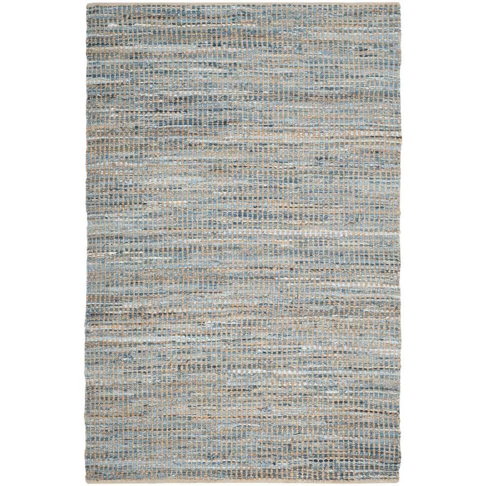 Cape Cod Blue and Natural Jute Flat Woven Area Rug