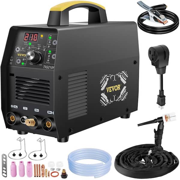 VEVOR 3-in-1 HF TIG ARC Clean Welder 210 Amp Welding Machine with Pulse and Torch