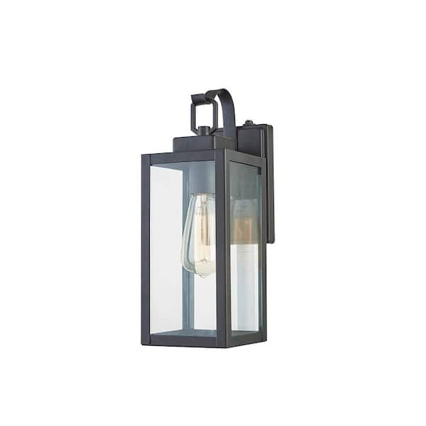 CIPACHO 100-Watt Incandescent Lamp LED or CFL Black Motion Sensing Wall Pack Light (Not Include Bulb)