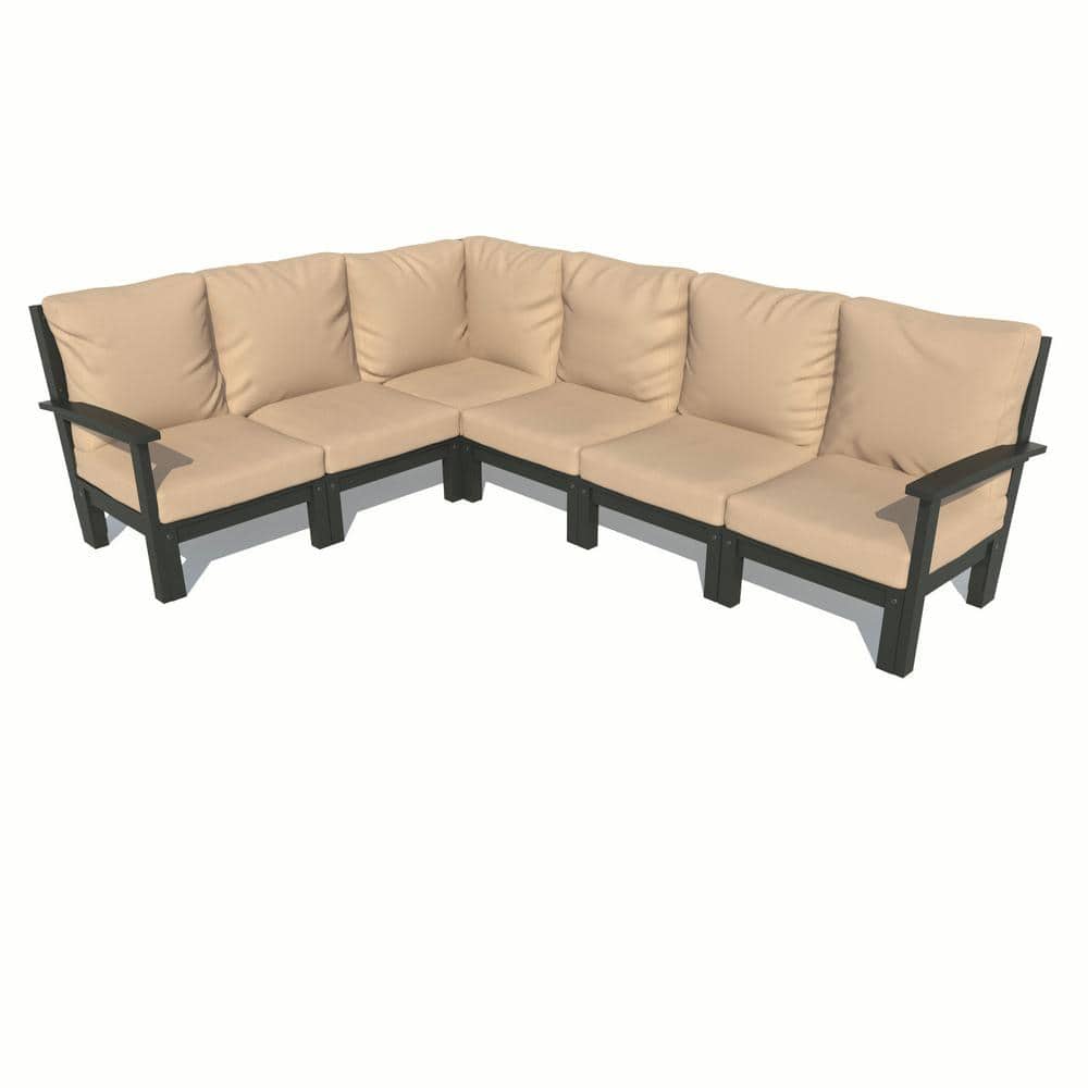 Highwood Bespoke Deep Seating 6Piece Plastic Outdoor Sectional Sofa