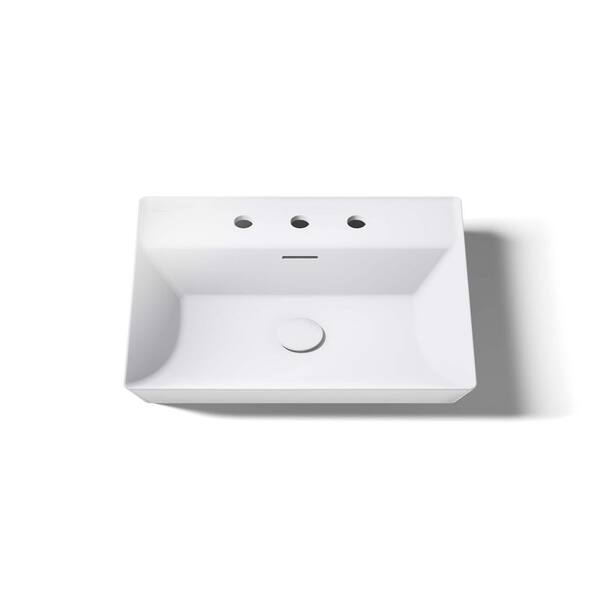 KOHLER Brazn 23 x 19 Vessel Bathroom Sink in White Vitreous China