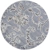 Tayse Rugs Madison Floral Gray 6 ft. Round Indoor Area Rug MDN3509 6RND