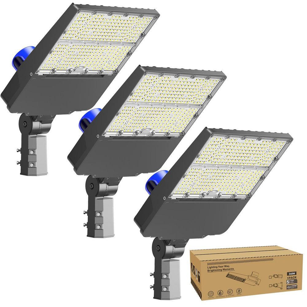 45000 Lumens 240-Watt Equivalent Integrated LED Black Dusk to Dawn Area Light 3-Pack price history on PriceWatchPro