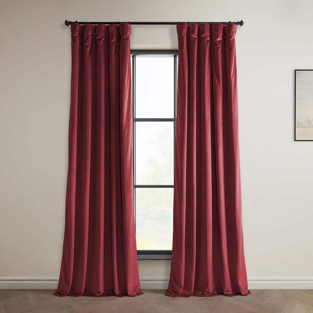 Cinema Red Heritage Plush Velvet Curtain