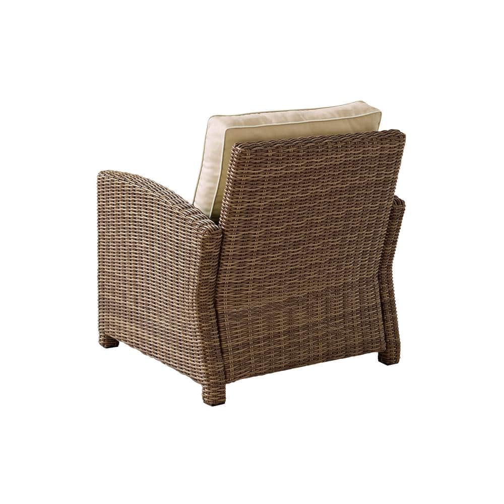 Bradenton Sand Wicker Outdoor Armchair with Cushion