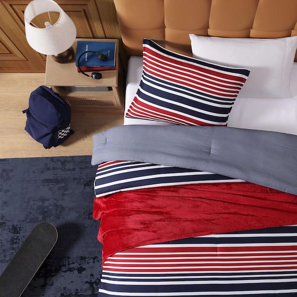 Tommy Hilfiger Favorite Stripe 3-Piece White/Red/Navy Blue