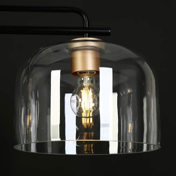 Zevni Modern Industrial 43.3 in. 3-Light Linear Black Pendant