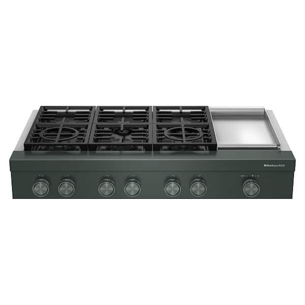48 in. 6 Burners Commercial-Style Gas Cooktop in Juniper with Griddle