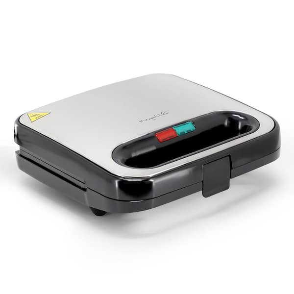 MegaChef Electric Non-Stick Sandwich Maker in Silver 985122404M