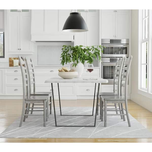 Carolina Chair & Table Whitman Natural Driftwood Wood Solid Wood Parsons Chair