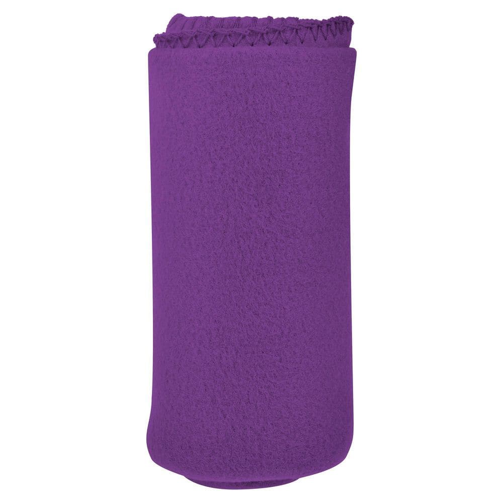 50 in. x 60 in. Purple Super Soft Fleece Throw Blanket MW2404 - The ...