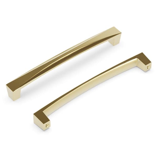 HICKORY HARDWARE Crest Collection Pull 6-5/16 in. (160 mm) Center to Center Champagne Bronze Finish Modern Bar Pull Zinc