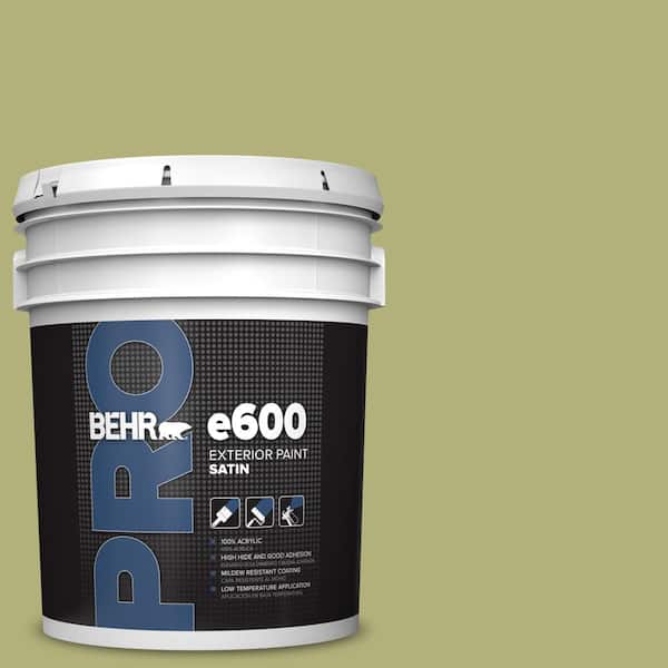 5 gal. #M340-5 Fresh Artichoke Satin Exterior Paint