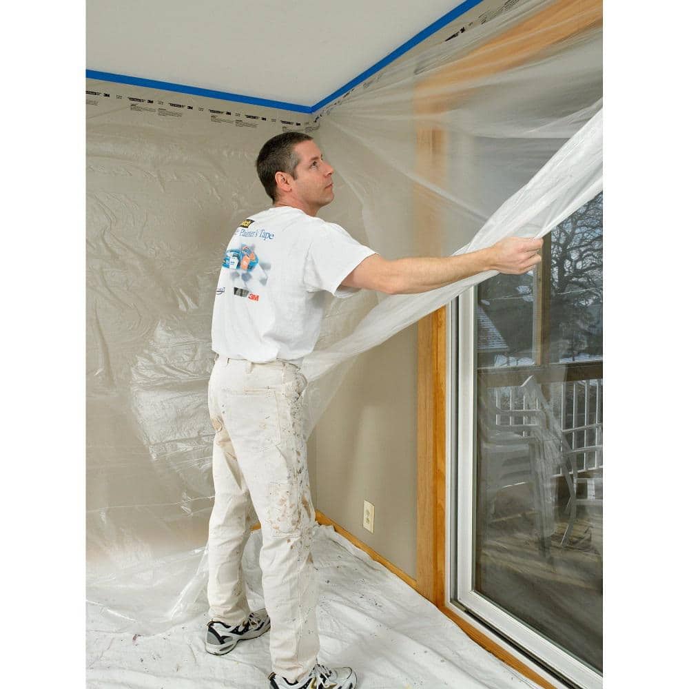 3M Clear 4 ft x 180 ft Pre-Folded Masking Film