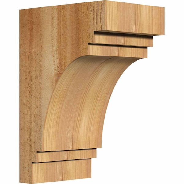 Ekena Millwork 6 in. x 8 in. x 12 in. Western Red Cedar Pescadero Rough Sawn Corbel