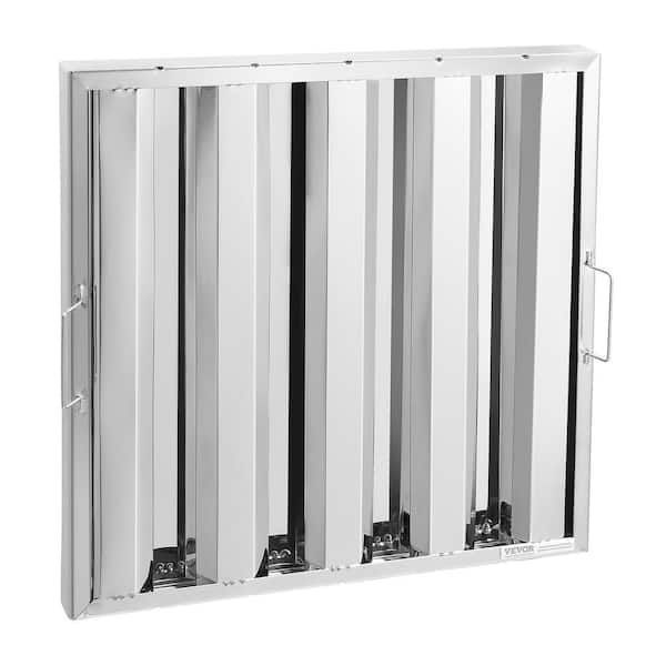 Commercial Hood Filter, 19. 5 W x 19. 5 H in. Range Hood Filters, Stainless Steel Restaurant Range Hood Baffle Filter