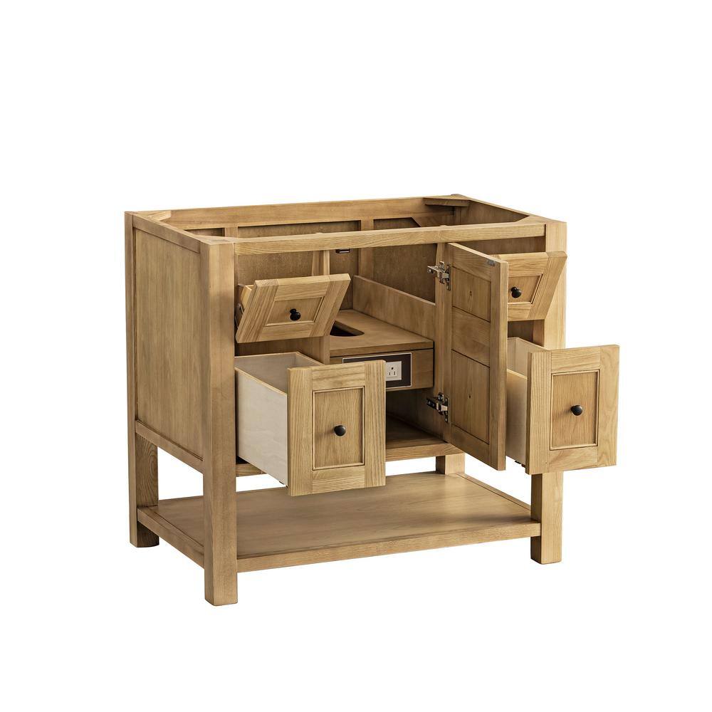 Breckenridge 36" Light Natural Oak Single Vanity with Marble Top