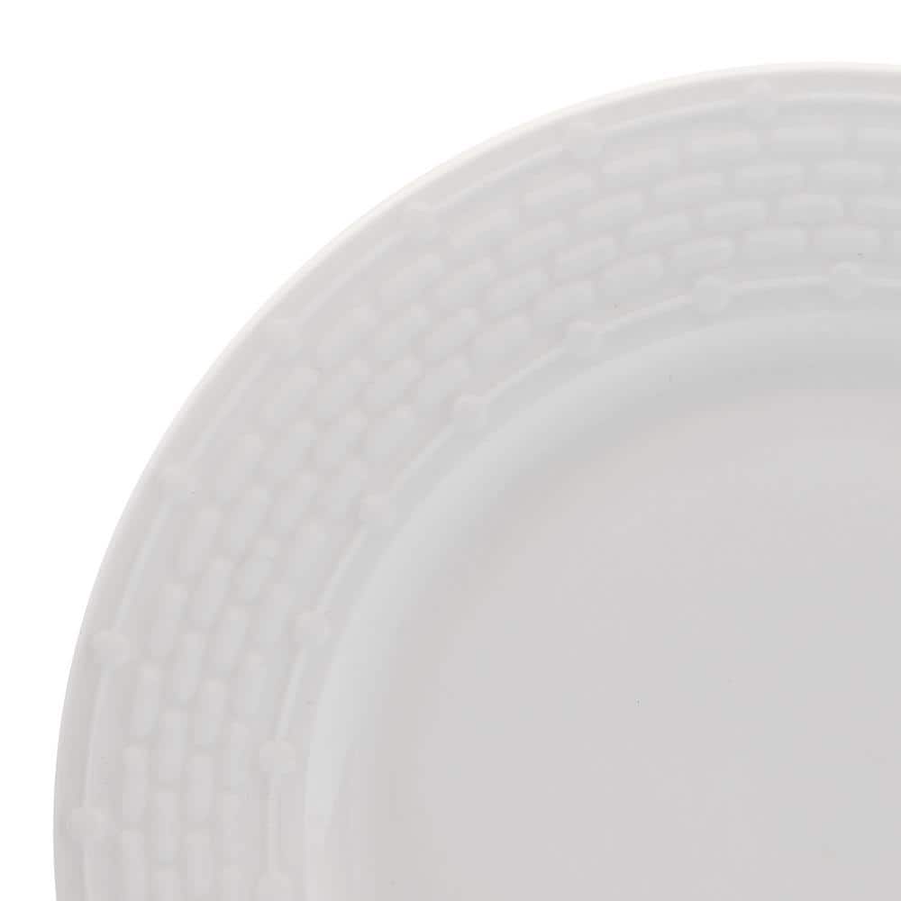 Sonya White Porcelain 24-Piece Dinnerware Set