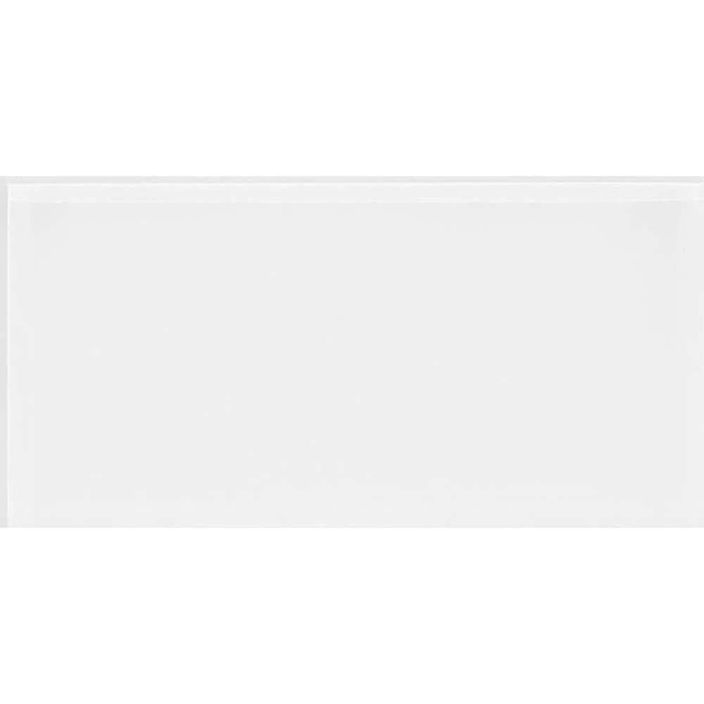 White 8x16 Polished Glass Subway Tile for Walls and Floors