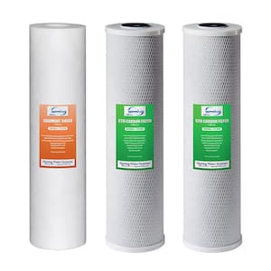 3-Stage Whole House Water Filter Replacement with Sediment and Carbon Block Cartridges, Fits WGB32B