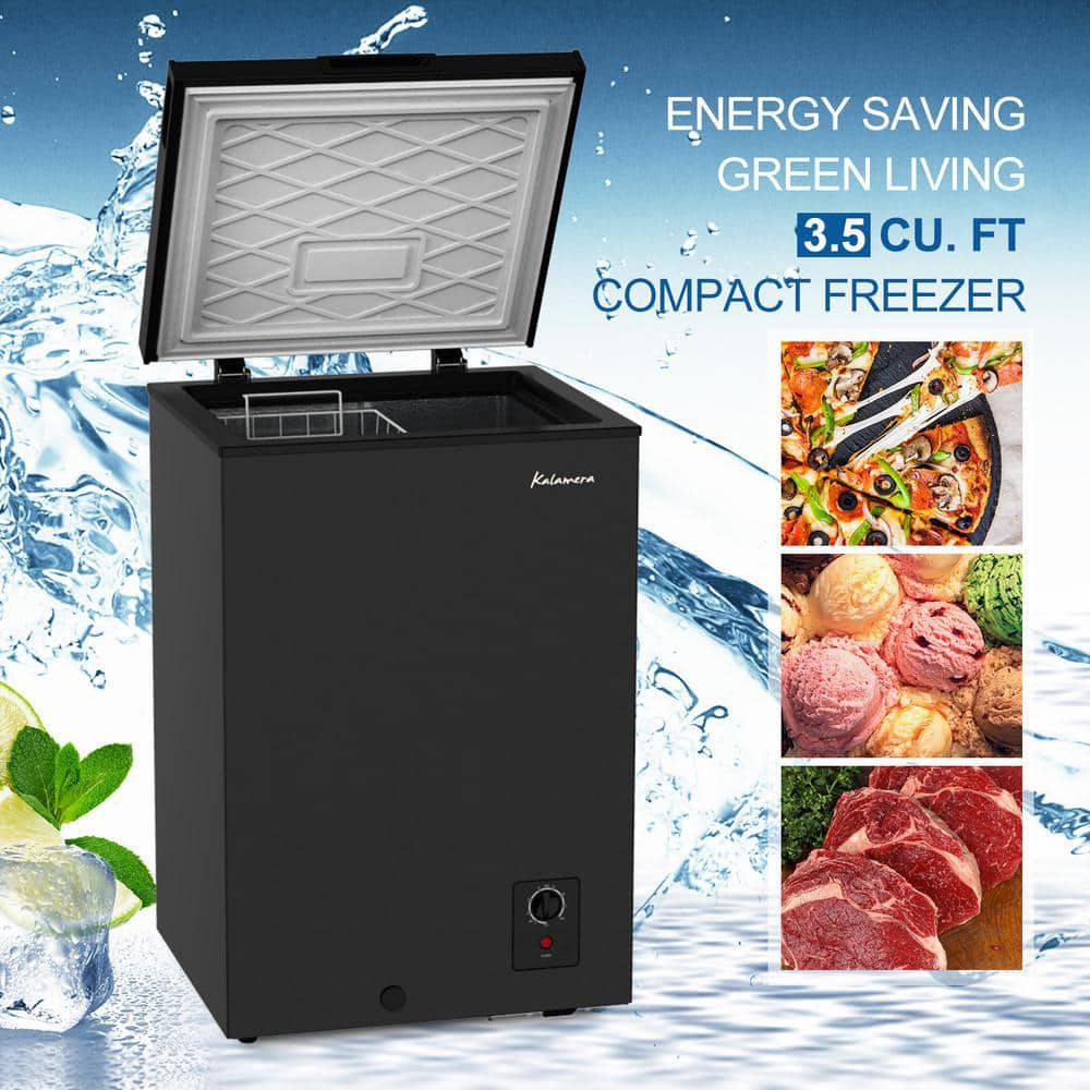 Kalamera 3.5 Cu. Ft. Black Energy Star Compact Deep Freezer