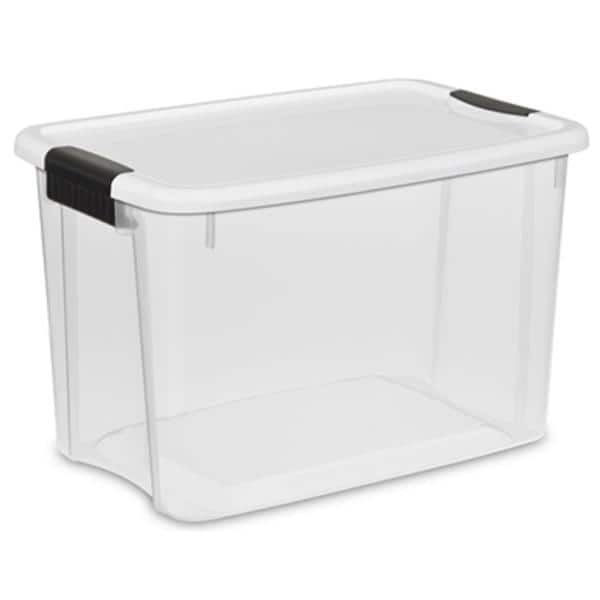 Sterilite 30 Qt Storage Tote 6 Pack, 10 Inch Storage Container With Lid And Handle