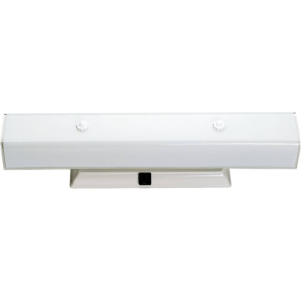 Nuvo 24 in. 4-Light White Vanity Light with White Channel Glass Shade price history on PriceWatchPro