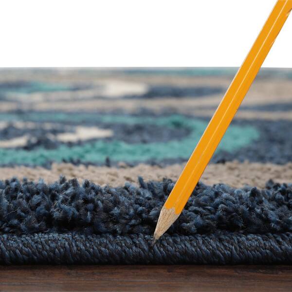 Home Decorators Collection Orbit Teal 8 ft. x 10 ft. Area