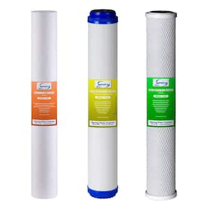 20 in. x 2.5 in. Water Filter Replacement Pack for Commercial RO Systems and Whole House Filters