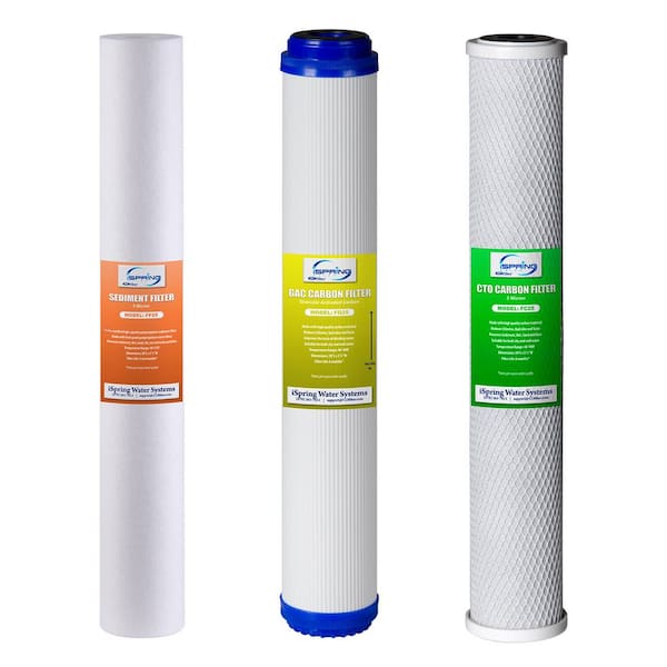 ISPRING 20 in. x 2.5 in. Water Filter Replacement Pack for Commercial RO Systems and Whole House Filters