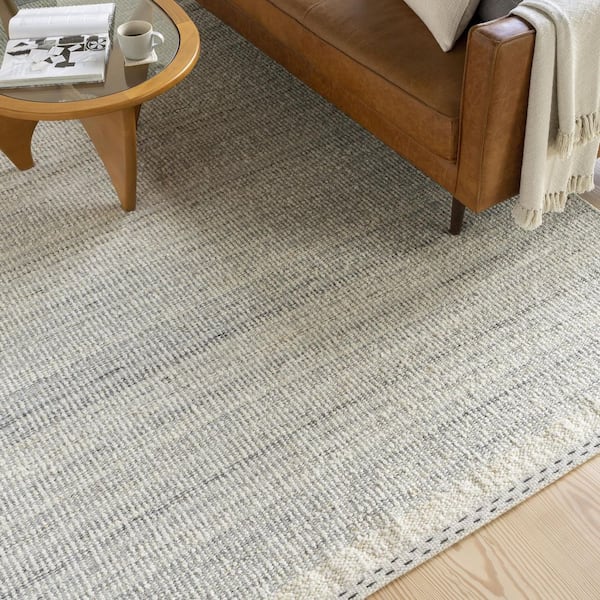 Sadie Cream Cottage Solid Color  8 ft. x 12 ft.  Area Rug