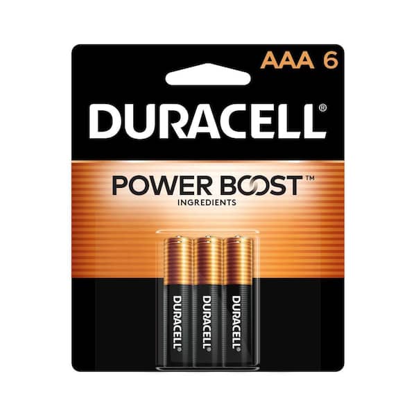 Duracell Coppertop Alkaline Aaa Battery 6 Pack Triple A Batteries 004133304161 The Home Depot