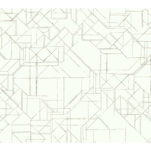 Prism Schematics Glint/Gray Premium Peel and Stick Wallpaper Roll (Covers 45 sq. ft.)