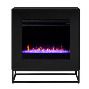 Celesta Color Changing 33 in. Electric Fireplace in Black