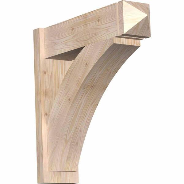 Ekena Millwork 8 in. x 28 in. x 28 in. Thorton Arts and Crafts Smooth Douglas Fir Outlooker