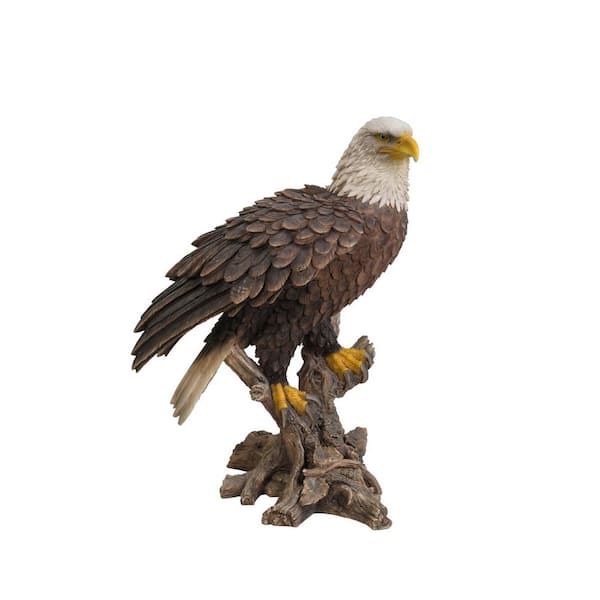 Hi-Line Gift Ltd Bald Eagle on Stump Statue 87980