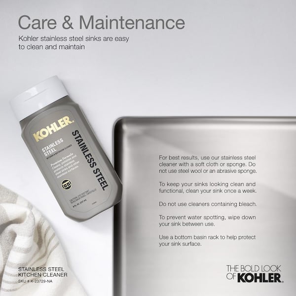 KOHLER Ballad Undermount Stainless Steel 31.5 in. Double Bowl Kitchen Sink with Simplice Kitchen Faucet