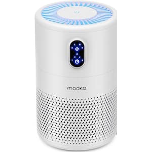 1076 sq. ft. H13 True HEPA Tabletop Air Purifier in White, Great for Pets Smokers Pollen Dust