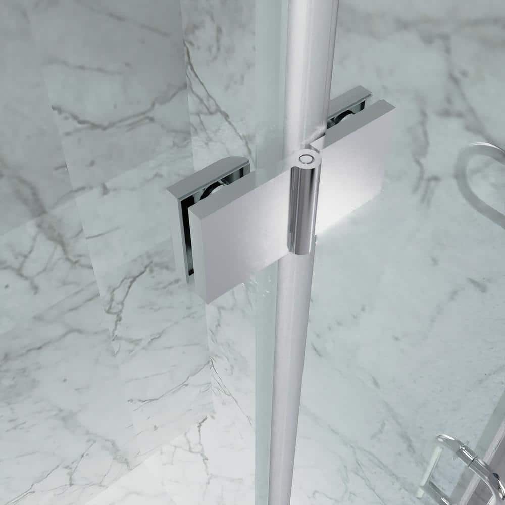 36'' x 72'' Chrome Semi-Frameless Glass Shower Door