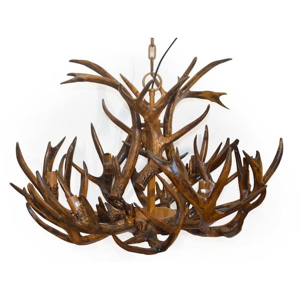 6-Light Multi-Color No Decorative Accents Empire Chandelier for Living Room with No Bulbs Included