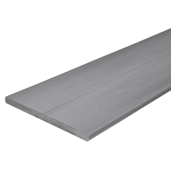 Concordia Horizon 3/4 in. x 11-1/4 in. x 12 ft. Castle Gray Capped Composite Fascia Decking Board